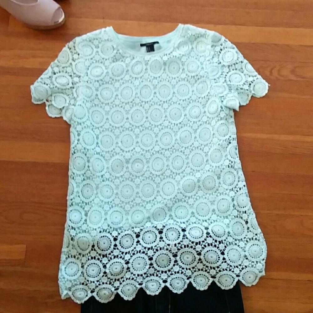 Pale Turquoise lace top
